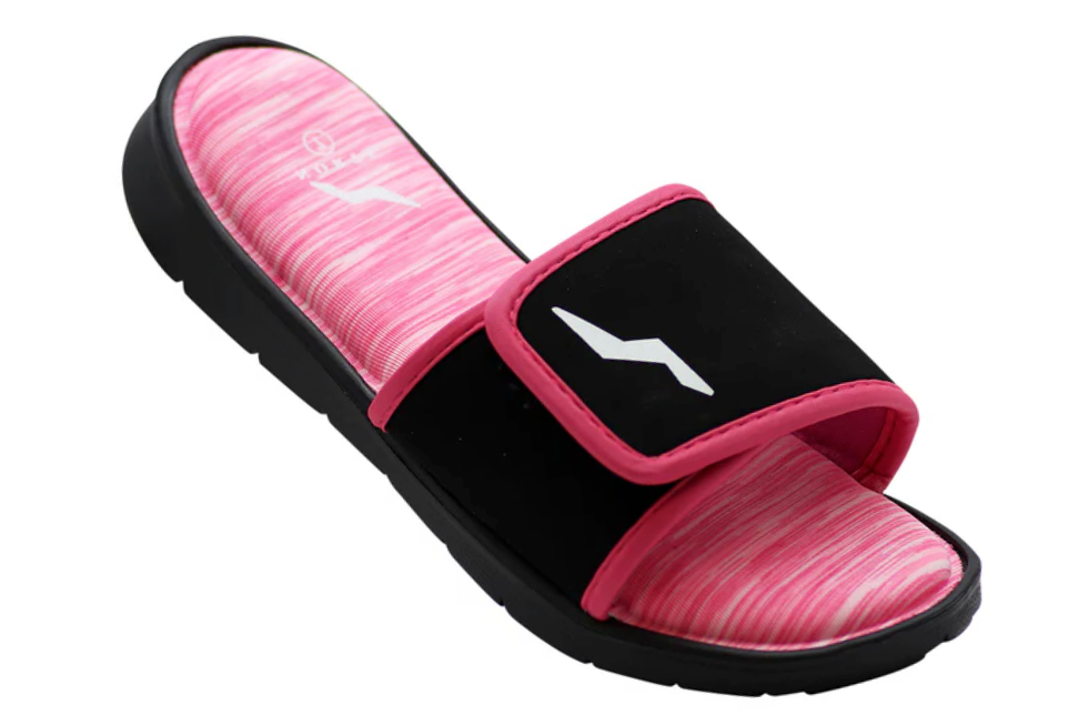 NORTY Women's Memory Foam Footbed Sandals, Pink/Black (12114)